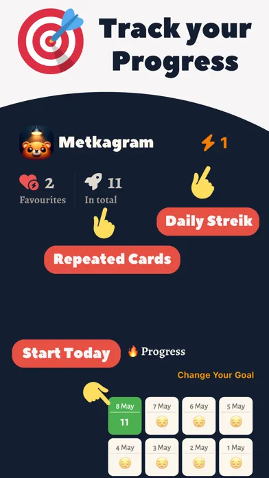 Capturas de pantalla de Grammar flashcards - Metkagram